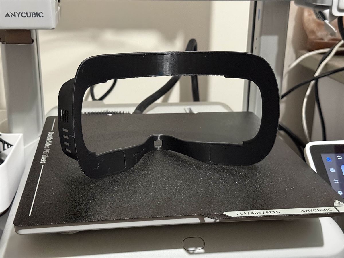 3D-printed goggle face frame
